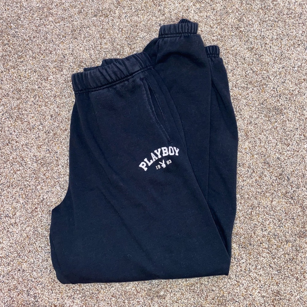 Black Playboy Sweatpants - Size M - Amazing Condition - Bought from PacSun
